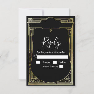 Art Deco O Grande Gatsby Anos 20 RSVP