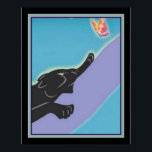 Art Deco "Panther & Butterfly" 16 x 20 Impressão<br><div class="desc">"Black Panther & Butterfly" Art Deco Impressão - 16 x 20</div>