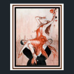 Art Deco "Party Girl" Poster 16 x 20<br><div class="desc">Francês, Art Deco Poster "Party Girl" 16 x 20</div>