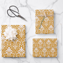 Art Deco Pattern 01 - Branco no Deco Dourado 2