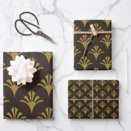 Art Deco Pattern 02 - Deco Dourado no Deco Black