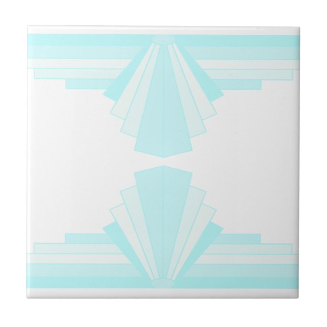 Art Deco Pattern in Soft Teal (Frente)