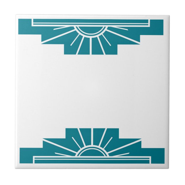 Art Deco Pattern in Teal (Frente)