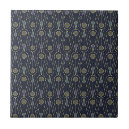 Art Deco pattern with geometric shapes in gold