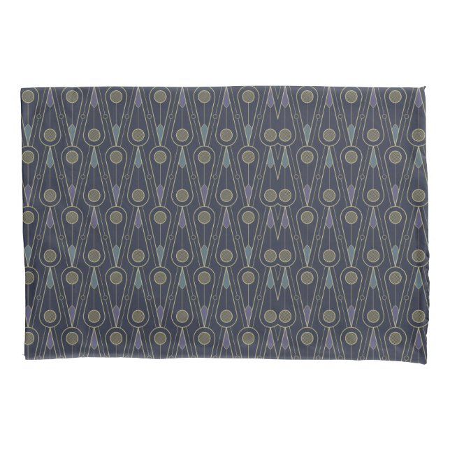 Art Deco pattern with geometric shapes in gold (Frente-Esquerda)