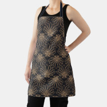 Art Deco pattern with gold floral motifs 