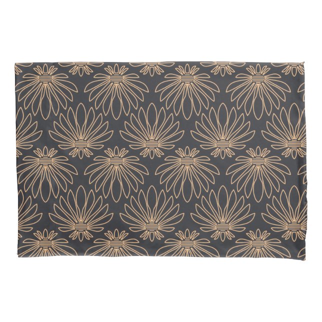 Art Deco pattern with gold floral motifs  (Frente-Esquerda)
