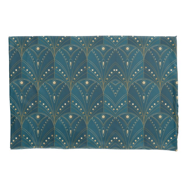 Art Deco pattern with gold geometric shapes (Frente-Esquerda)