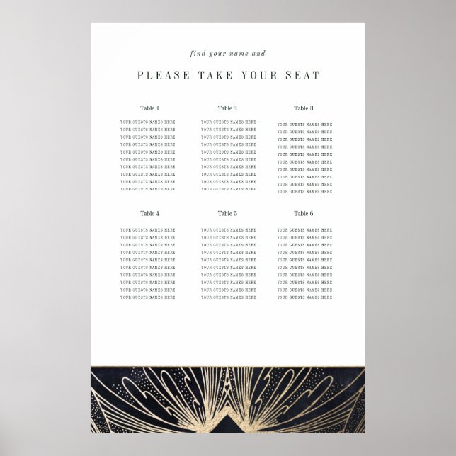 Art deco poster negro e ouro (Frente)