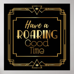 Art Deco Poster "Partido Vamos Como Gatsby"