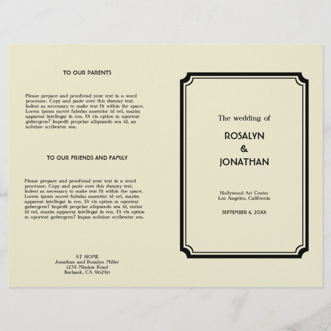 Art deco retro Hollywood glam (Frente)