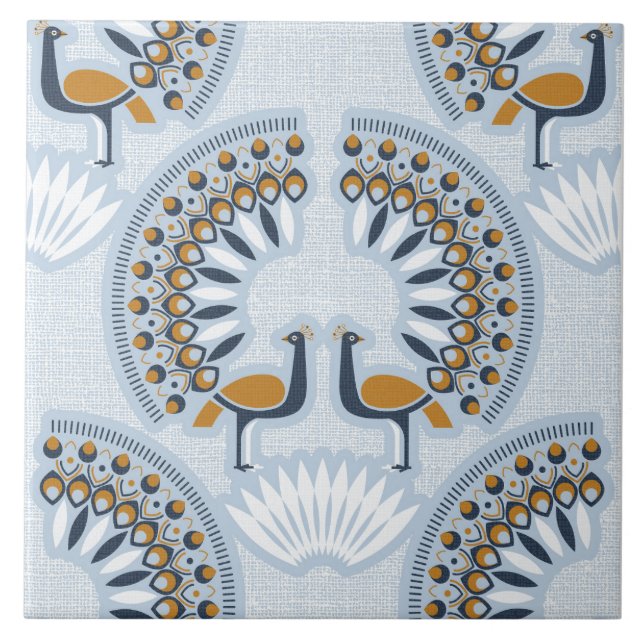 Art Deco retro Peacock (Frente)