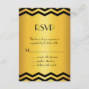 Art deco RSVP do vintage