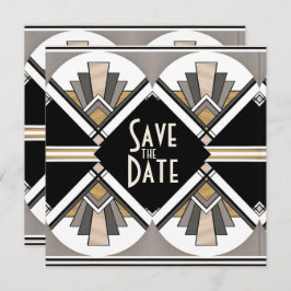 Art Deco Save the Date Flat Card