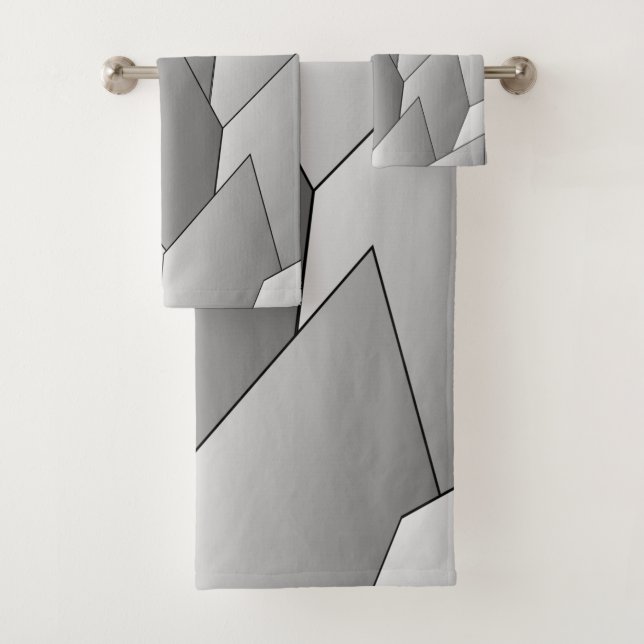 Art Deco Scales Design Cinza Toalha (Insitu)