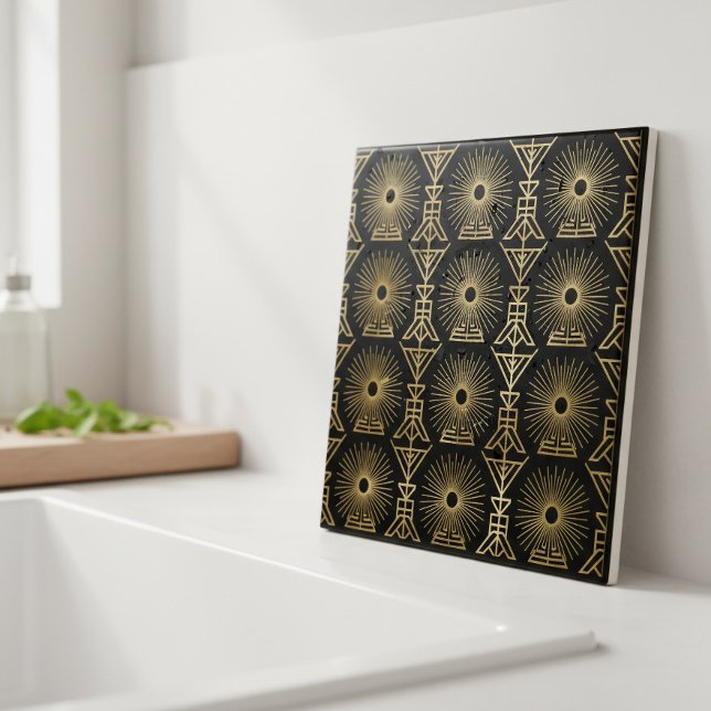 Art Deco Seamless Starburst Geometric Pat#8 ID1196 (Criador carregado)