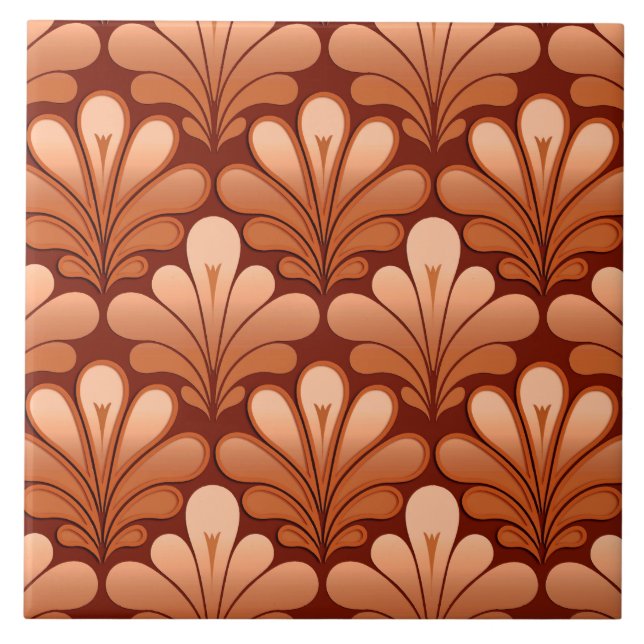 Art Deco Shell Standard, Cobre e Rusta Brown (Frente)