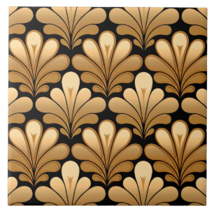 Art Deco Shell Standard, Dourado e Preto