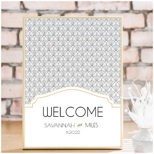 Art Deco - Sinal de Boas-vindas Poster