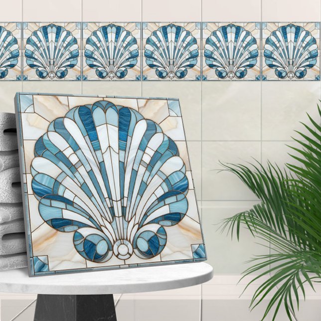 Art Deco Stainic Glass Mosaic Shell (Criador carregado)