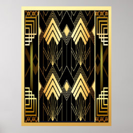 Art Deco Style Poster Geométrico