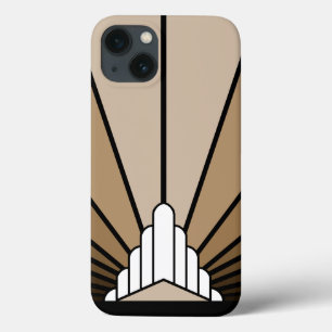Art deco sun em bronzeado