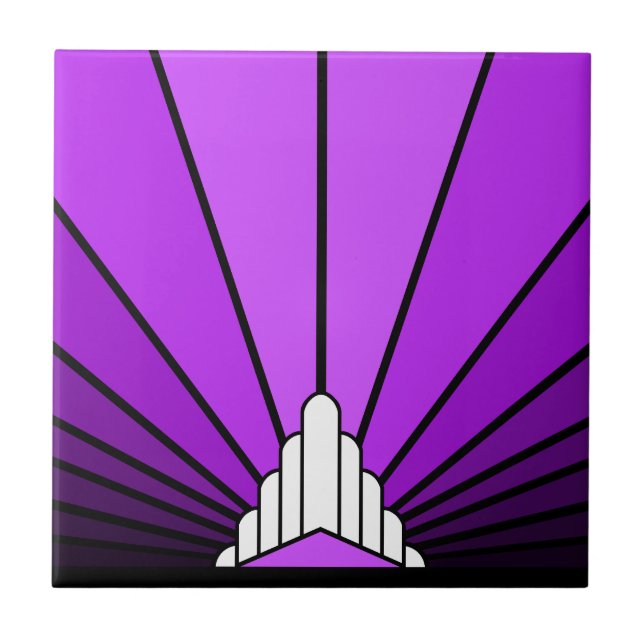 Art deco sun em roxo (Frente)