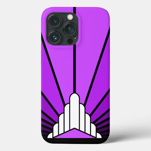 Art deco sun em roxo (Verso)