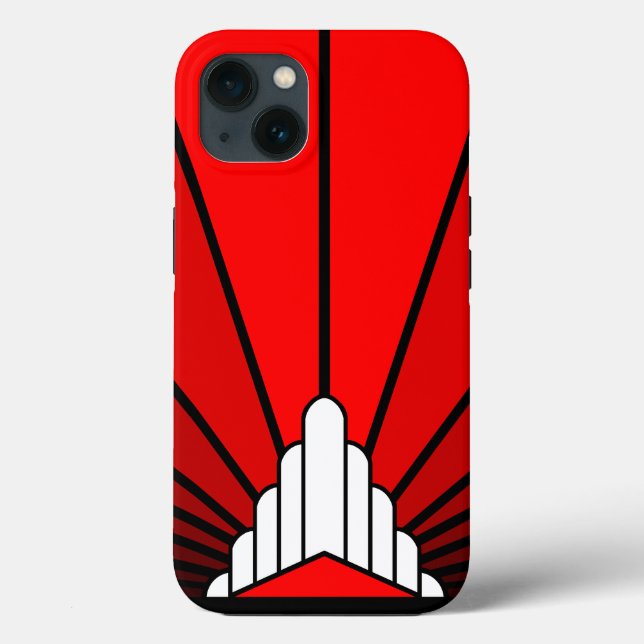 Art deco sun em vermelho (Verso)