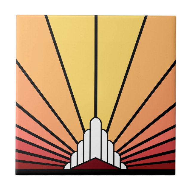 Art deco sun no amanhecer (Frente)