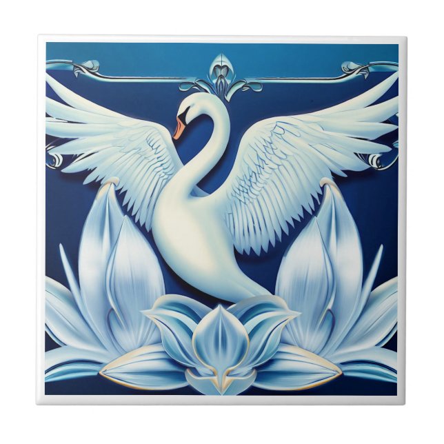 Art Deco Swan e Lily (Frente)