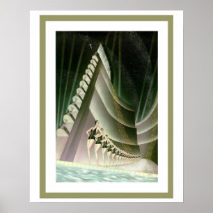 Art Deco Swimmers poster 16 x 20