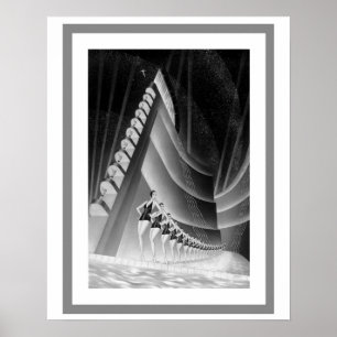 Art Deco Swimmers poster 16 x 20