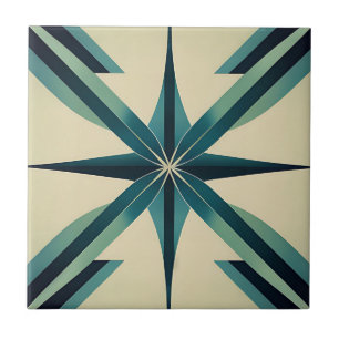 Art Deco Teal Star