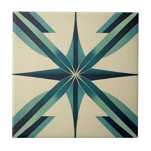 Art Deco Teal Star (Frente)