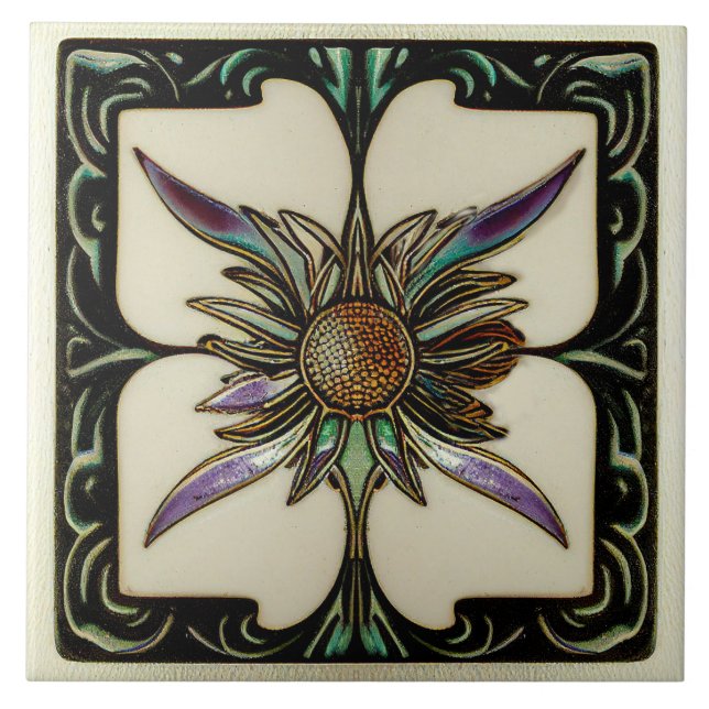 Art Deco Thistle Wall Decor Art Nouveau (Frente)