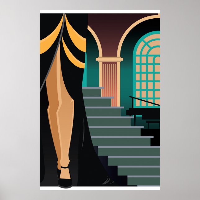 Art Deco Trabalho de arte Poster 1c (Frente)