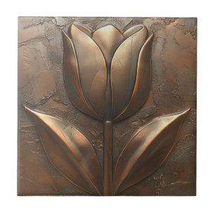 Art Deco Tulip Copper Stone Efeito