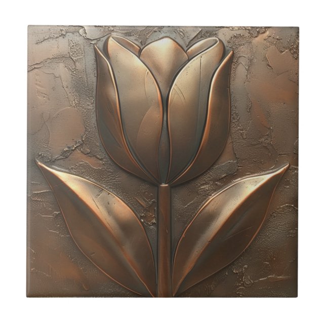 Art Deco Tulip Copper Stone Efeito (Frente)