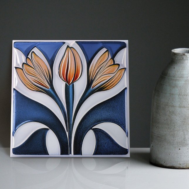 Art Deco Tulip Floral Wall Decor Art Nouveau (Criador carregado)