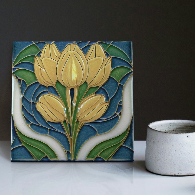 Art Deco Tulips Wall Decor Art Nouveau (Criador carregado)