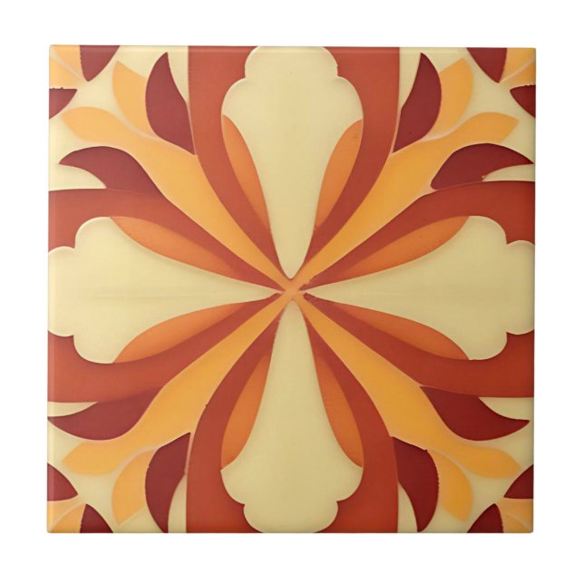 Art Deco Tuscan Floral Azulejo (Frente)