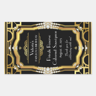 Art Deco Vinho Etiquetas