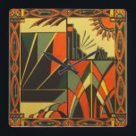 Art Deco vintage inspirou relógio quadrado<br><div class="desc">na moda one off art deco vintage inspirou relógio de parede quadrado, um raro design Emma Childs, totalmente único em EJLoriginalart.co.uk</div>