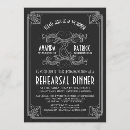 Art Deco Vintage Janto de ensaio Convites