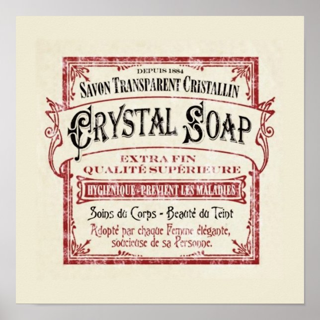 Art Deco Vintage Soap Poster (Frente)