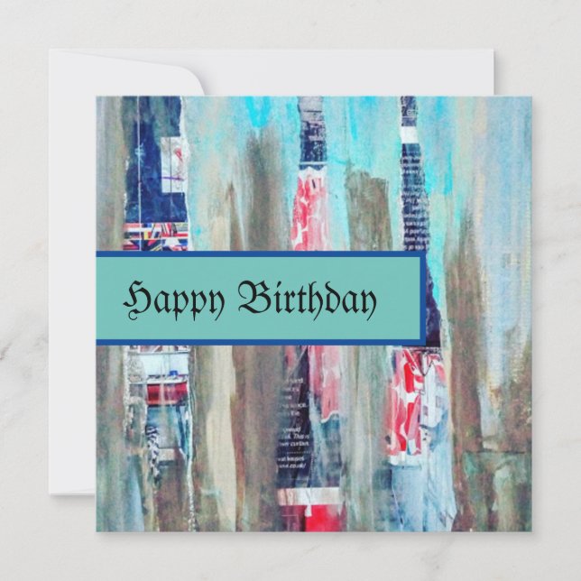 Art Happy Birthday Card (Frente)
