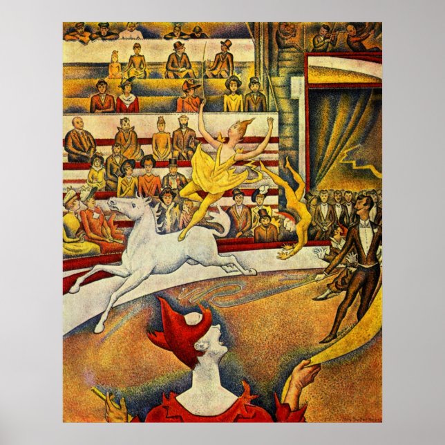 Art Impressão Georges Seurat Circus Paris Pointili (Frente)