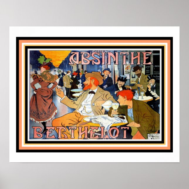 Art Nouveau Absinthe Berthelot Poster 16 x 20 (Frente)