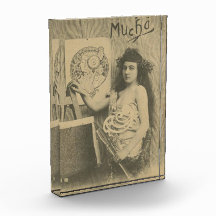 Art nouveau Alphonse mucha modelo de mulher de art